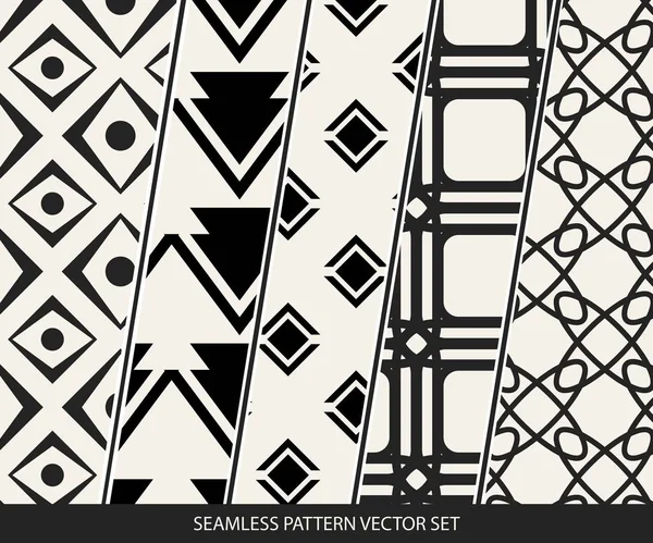 Concepto abstracto vector patrón geométrico monocromo. Fondo mínimo en blanco y negro. Plantilla de ilustración creativa. Textura elegante sin costuras. Para papel pintado, superficie, diseño web, textil, decoración . — Vector de stock