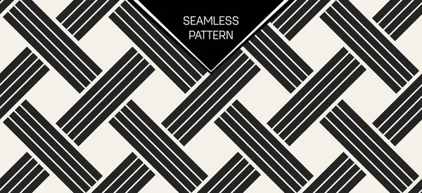 Soyut kavram vektör tek renkli geometrik desen. Siyah ve beyaz en az arka plan. Yaratıcı çizim şablonu. Sorunsuz şık doku. Duvar kağıdı, yüzey, web tasarım, tekstil, dekor için.