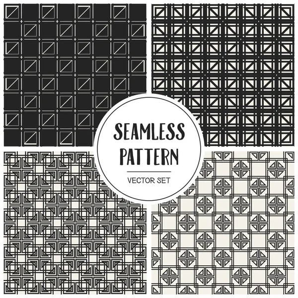 Soyut kavram vektör tek renkli geometrik desen. Siyah ve beyaz en az arka plan. Yaratıcı çizim şablonu. Sorunsuz şık doku. Duvar kağıdı, yüzey, web tasarım, tekstil, dekor için.