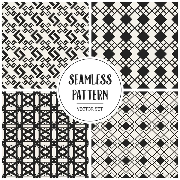 Soyut kavram vektör tek renkli geometrik desen. Siyah ve beyaz en az arka plan. Yaratıcı çizim şablonu. Sorunsuz şık doku. Duvar kağıdı, yüzey, web tasarım, tekstil, dekor için.