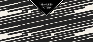 Soyut kavram vektör tek renkli geometrik desen. Siyah ve beyaz en az arka plan. Yaratıcı çizim şablonu. Sorunsuz şık doku. Duvar kağıdı, yüzey, web tasarım, tekstil, dekor için.