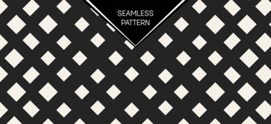 Soyut kavram vektör tek renkli geometrik desen. Siyah ve beyaz en az arka plan. Yaratıcı çizim şablonu. Sorunsuz şık doku. Duvar kağıdı, yüzey, web tasarım, tekstil, dekor için.