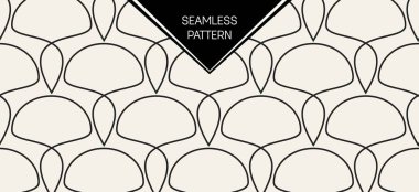 Soyut kavram vektör tek renkli geometrik desen. Siyah ve beyaz en az arka plan. Yaratıcı çizim şablonu. Sorunsuz şık doku. Duvar kağıdı, yüzey, web tasarım, tekstil, dekor için.