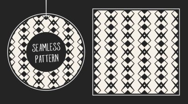 Soyut kavram vektör tek renkli geometrik desen. Siyah ve beyaz en az arka plan. Yaratıcı çizim şablonu. Sorunsuz şık doku. Duvar kağıdı, yüzey, web tasarım, tekstil, dekor için.