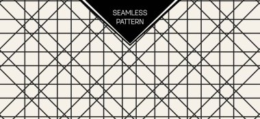 Soyut kavram vektör tek renkli geometrik desen. Siyah ve beyaz en az arka plan. Yaratıcı çizim şablonu. Sorunsuz şık doku. Duvar kağıdı, yüzey, web tasarım, tekstil, dekor için.