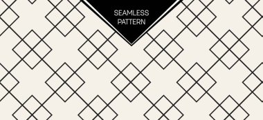 Soyut kavram vektör tek renkli geometrik desen. Siyah ve beyaz en az arka plan. Yaratıcı çizim şablonu. Sorunsuz şık doku. Duvar kağıdı, yüzey, web tasarım, tekstil, dekor için.