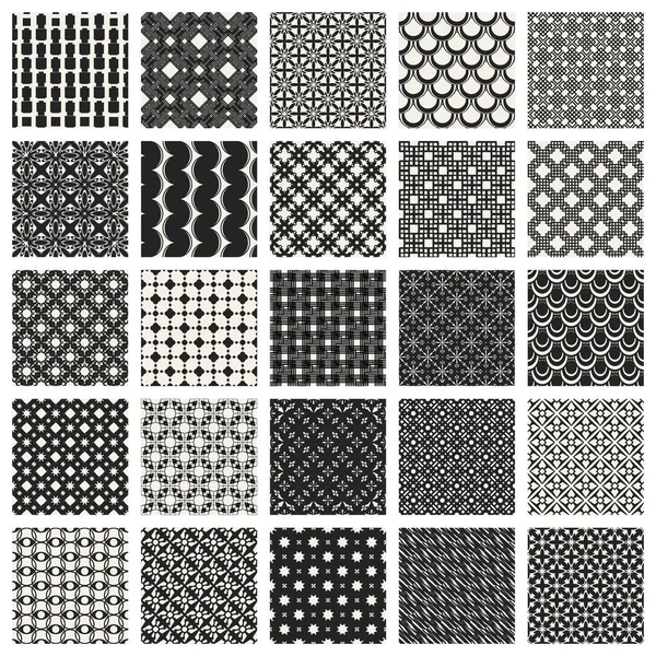 Soyut kavram vektör tek renkli geometrik desen. Siyah ve beyaz en az arka plan. Yaratıcı çizim şablonu. Sorunsuz şık doku. Duvar kağıdı, yüzey, web tasarım, tekstil, dekor için.