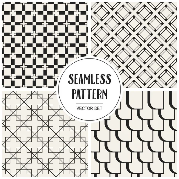 Soyut kavram vektör tek renkli geometrik desen. Siyah ve beyaz en az arka plan. Yaratıcı çizim şablonu. Sorunsuz şık doku. Duvar kağıdı, yüzey, web tasarım, tekstil, dekor için.