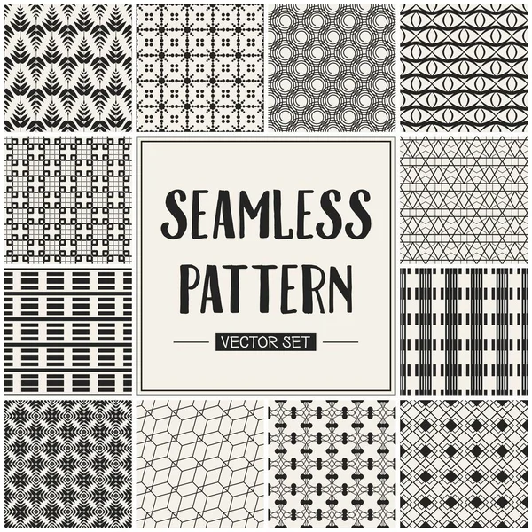 Soyut kavram vektör tek renkli geometrik desen. Siyah ve beyaz en az arka plan. Yaratıcı çizim şablonu. Sorunsuz şık doku. Duvar kağıdı, yüzey, web tasarım, tekstil, dekor için.