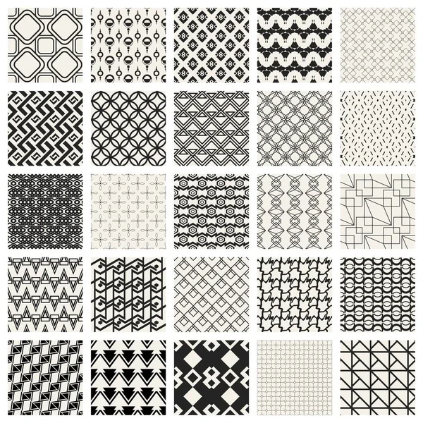 Soyut kavram vektör tek renkli geometrik desen. Siyah ve beyaz en az arka plan. Yaratıcı çizim şablonu. Sorunsuz şık doku. Duvar kağıdı, yüzey, web tasarım, tekstil, dekor için.