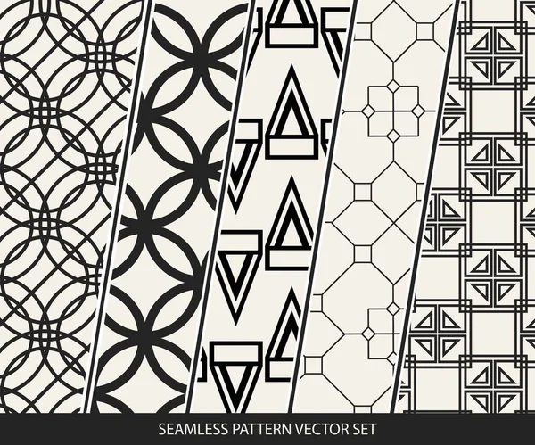 Concepto abstracto vector patrón geométrico monocromo. Fondo mínimo en blanco y negro. Plantilla de ilustración creativa. Textura elegante sin costuras. Para papel pintado, superficie, diseño web, textil, decoración . — Vector de stock