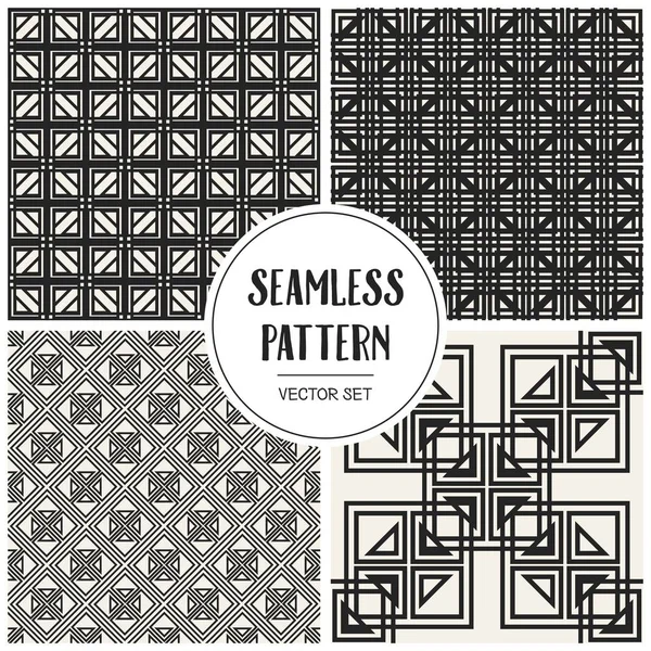 Soyut kavram vektör tek renkli geometrik desen. Siyah ve beyaz en az arka plan. Yaratıcı çizim şablonu. Sorunsuz şık doku. Duvar kağıdı, yüzey, web tasarım, tekstil, dekor için.