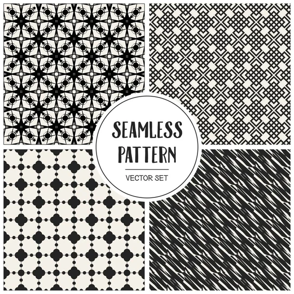 Soyut kavram vektör tek renkli geometrik desen. Siyah ve beyaz en az arka plan. Yaratıcı çizim şablonu. Sorunsuz şık doku. Duvar kağıdı, yüzey, web tasarım, tekstil, dekor için.