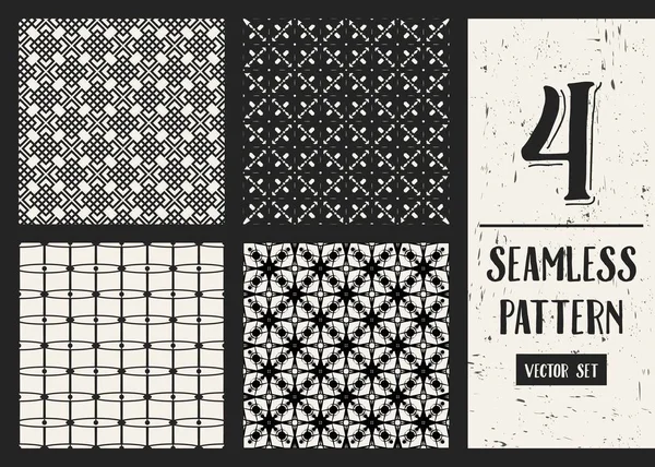 Abstract concept vector monochrome geometric pattern. Black and white minimal background. Creative illustration template. Seamless stylish texture. For wallpaper, surface, web design, textile, decor. — Stock Vector