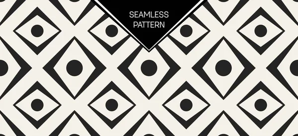 Soyut kavram vektör tek renkli geometrik desen. Siyah ve beyaz en az arka plan. Yaratıcı çizim şablonu. Sorunsuz şık doku. Duvar kağıdı, yüzey, web tasarım, tekstil, dekor için.