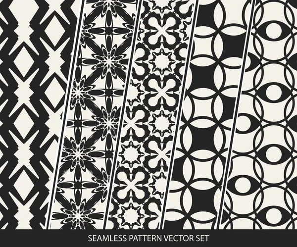 Concepto abstracto vector patrón geométrico monocromo. Fondo mínimo en blanco y negro. Plantilla de ilustración creativa. Textura elegante sin costuras. Para papel pintado, superficie, diseño web, textil, decoración . — Vector de stock