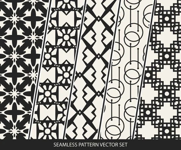 Abstraktes Konzept Vektor monochromes geometrisches Muster. Schwarz-weiß minimaler Hintergrund. Kreative Illustrationsvorlage. nahtlos stilvolle Textur. für Tapete, Oberfläche, Webdesign, Textil, Dekor. — Stockvektor