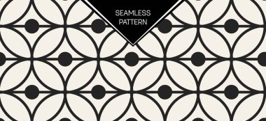 Soyut kavram vektör tek renkli geometrik desen. Siyah ve beyaz en az arka plan. Yaratıcı çizim şablonu. Sorunsuz şık doku. Duvar kağıdı, yüzey, web tasarım, tekstil, dekor için.