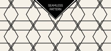 Soyut kavram vektör tek renkli geometrik desen. Siyah ve beyaz en az arka plan. Yaratıcı çizim şablonu. Sorunsuz şık doku. Duvar kağıdı, yüzey, web tasarım, tekstil, dekor için.