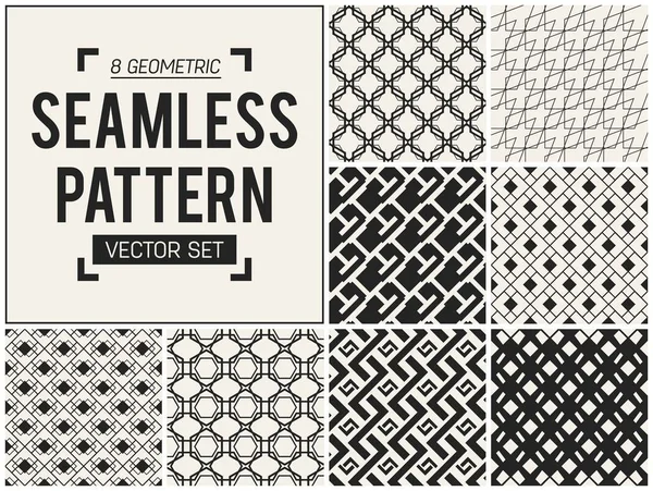 Abstraktes Konzept Vektor monochromes geometrisches Muster. Schwarz-weiß minimaler Hintergrund. Kreative Illustrationsvorlage. nahtlos stilvolle Textur. für Tapete, Oberfläche, Webdesign, Textil, Dekor. — Stockvektor