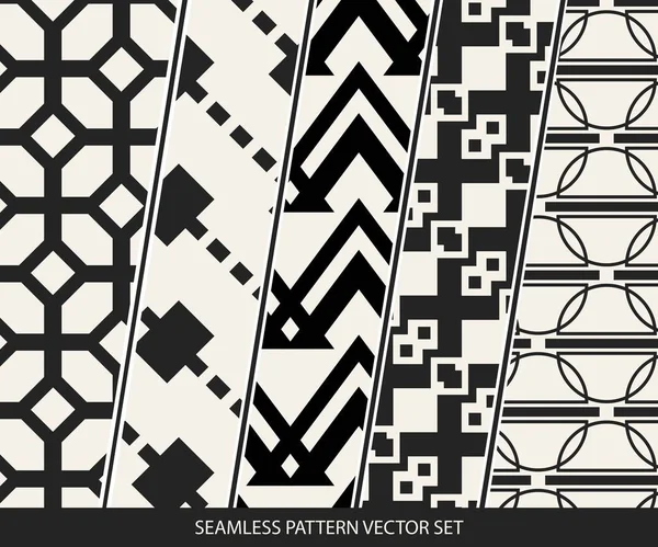 Abstract concept vector monochrome geometric pattern. Black and white minimal background. Creative illustration template. Seamless stylish texture. For wallpaper, surface, web design, textile, decor. — Stock Vector