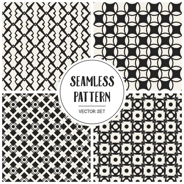 Soyut kavram vektör tek renkli geometrik desen. Siyah ve beyaz en az arka plan. Yaratıcı çizim şablonu. Sorunsuz şık doku. Duvar kağıdı, yüzey, web tasarım, tekstil, dekor için.