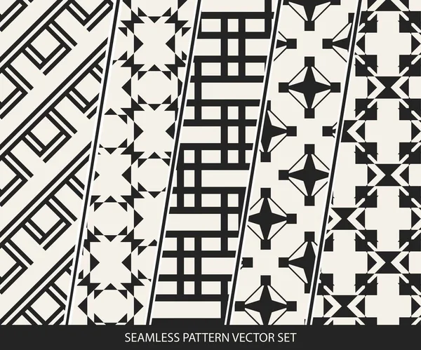 Concepto abstracto vector patrón geométrico monocromo. Fondo mínimo en blanco y negro. Plantilla de ilustración creativa. Textura elegante sin costuras. Para papel pintado, superficie, diseño web, textil, decoración . — Vector de stock
