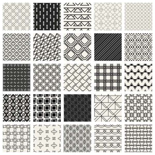 Soyut kavram vektör tek renkli geometrik desen. Siyah ve beyaz en az arka plan. Yaratıcı çizim şablonu. Sorunsuz şık doku. Duvar kağıdı, yüzey, web tasarım, tekstil, dekor için.