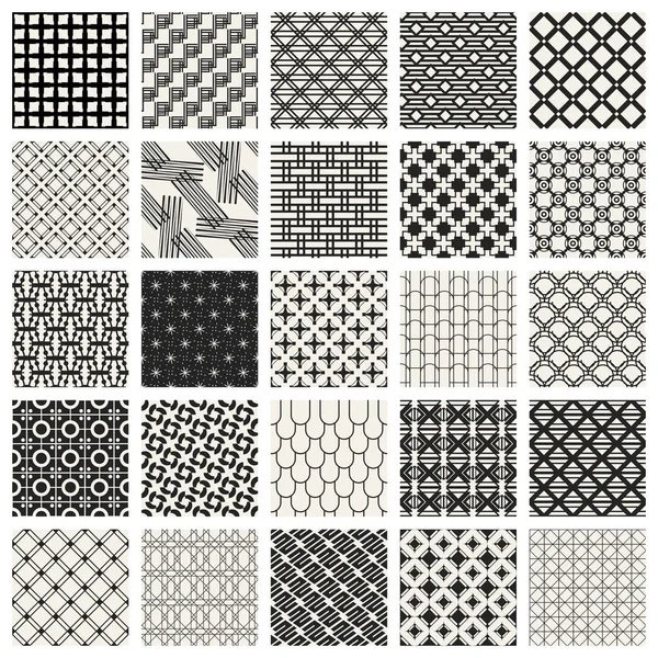 Soyut kavram vektör tek renkli geometrik desen. Siyah ve beyaz en az arka plan. Yaratıcı çizim şablonu. Sorunsuz şık doku. Duvar kağıdı, yüzey, web tasarım, tekstil, dekor için.