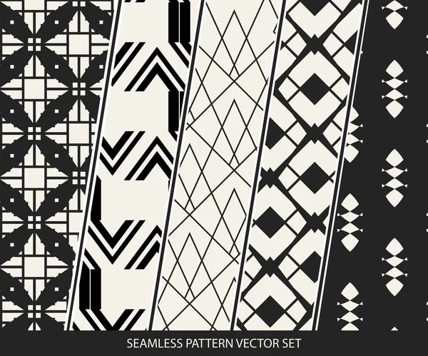 Concepto abstracto vector patrón geométrico monocromo. Fondo mínimo en blanco y negro. Plantilla de ilustración creativa. Textura elegante sin costuras. Para papel pintado, superficie, diseño web, textil, decoración . — Vector de stock