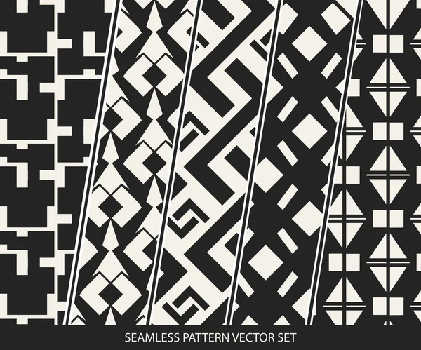 Concepto abstracto vector patrón geométrico monocromo. Fondo mínimo en blanco y negro. Plantilla de ilustración creativa. Textura elegante sin costuras. Para papel pintado, superficie, diseño web, textil, decoración . — Vector de stock