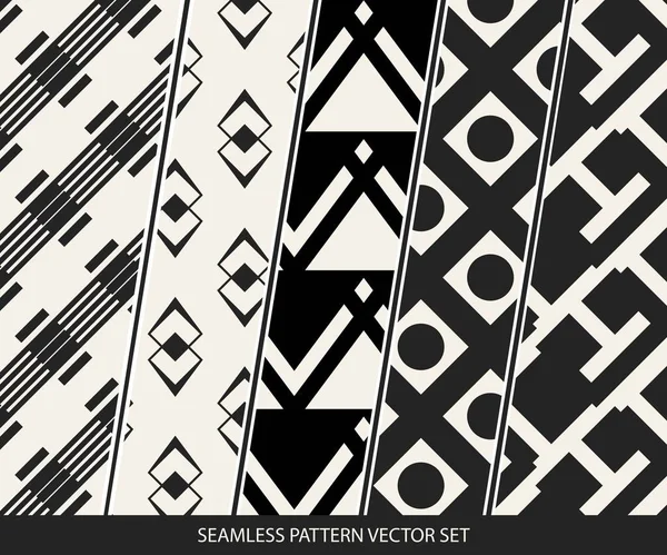 Conceito abstrato vetor monocromático padrão geométrico. Fundo mínimo em preto e branco. Modelo de ilustração criativa. Textura elegante sem costura. Para papel de parede, superfície, web design, têxtil, decoração . — Vetor de Stock