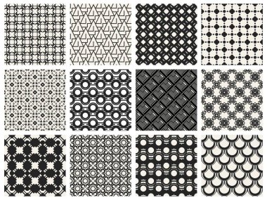 Tek renkli geometrik desen.