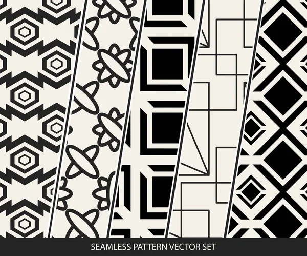 Concepto abstracto vector patrón geométrico monocromo. Fondo mínimo en blanco y negro. Plantilla de ilustración creativa. Textura elegante sin costuras. Para papel pintado, superficie, diseño web, textil, decoración . — Vector de stock