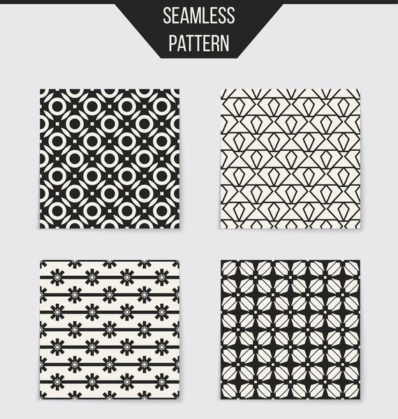 Abstract monochrome geometric pattern. — Stock Vector