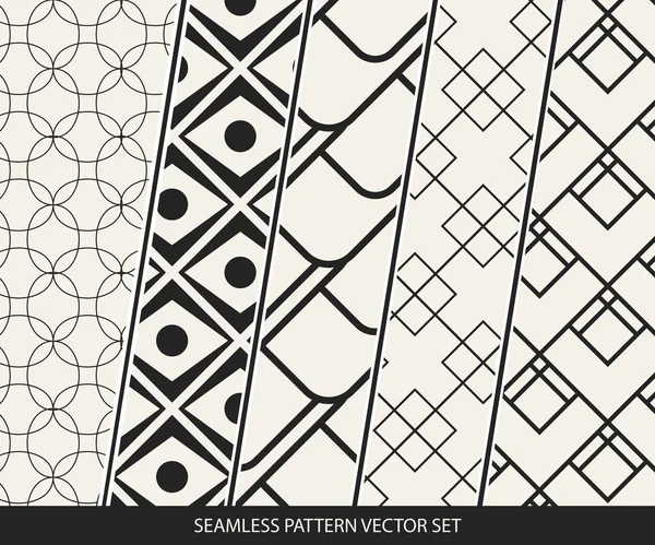 Abstract concept vector monochrome geometric pattern. Black and white minimal background. Creative illustration template. Seamless stylish texture. For wallpaper, surface, web design, textile, decor. — Stock Vector