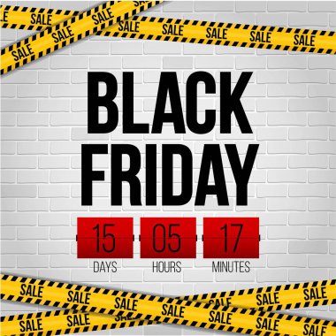 Soyut vektör kara Cuma satış planı. Sanat şablonu tasarımı, liste, sayfa, taklit broşür stili, afiş, fikir, kapak, kitap, boş, kart, reklam, poster, rozet.