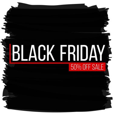 Soyut vektör kara Cuma satış planı. Sanat şablonu tasarımı, liste, sayfa, taklit broşür stili, afiş, fikir, kapak, kitap, boş, kart, reklam, poster, rozet.