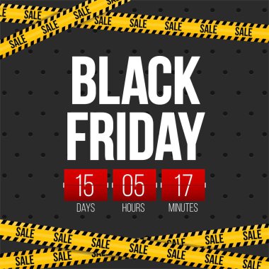 Soyut vektör kara Cuma satış planı. Sanat şablonu tasarımı, liste, sayfa, taklit broşür stili, afiş, fikir, kapak, kitap, boş, kart, reklam, poster, rozet.