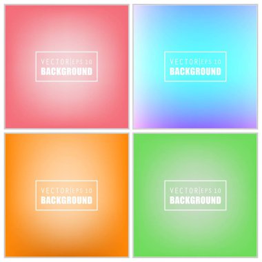 Soyut Yaratıcı konsept vektörü çok renkli bulanık arkaplan seti. Web ve Mobil Uygulamalar için, sanat örnekleme şablonu tasarımı, iş bilgileri ve sosyal medya, modern dekorasyon