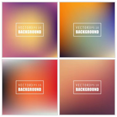 Soyut Yaratıcı konsept vektörü çok renkli bulanık arkaplan seti. Web ve Mobil Uygulamalar için, sanat örnekleme şablonu tasarımı, iş bilgileri ve sosyal medya, modern dekorasyon