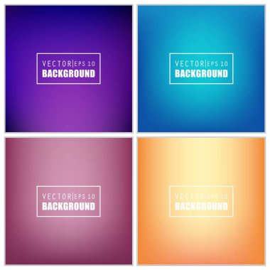 Soyut Yaratıcı konsept vektörü çok renkli bulanık arkaplan seti. Web ve Mobil Uygulamalar için, sanat örnekleme şablonu tasarımı, iş bilgileri ve sosyal medya, modern dekorasyon