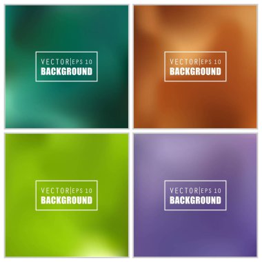 Soyut Yaratıcı konsept vektörü çok renkli bulanık arkaplan seti. Web ve Mobil Uygulamalar için, sanat örnekleme şablonu tasarımı, iş bilgileri ve sosyal medya, modern dekorasyon