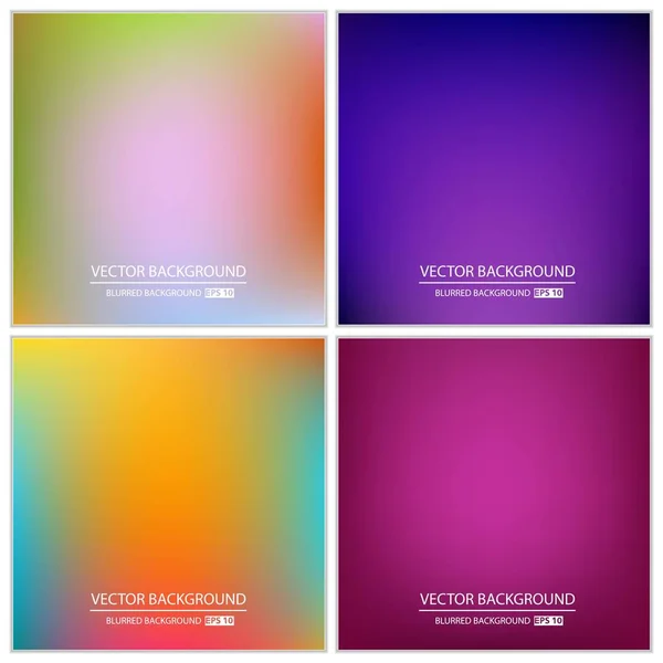 Abstract Creative concept vector multicolored blurred background set. For Web and Mobile Applications, art illustration template design, business infographic and social media, modern decoration — Stock Vector