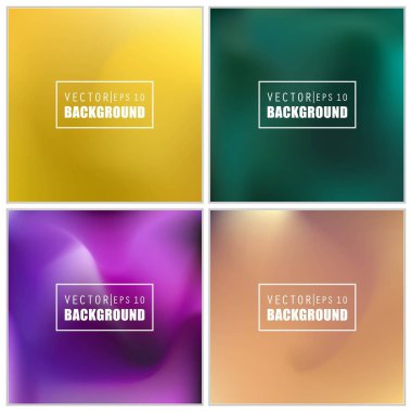 Soyut Yaratıcı konsept vektörü çok renkli bulanık arkaplan seti. Web ve Mobil Uygulamalar için, sanat örnekleme şablonu tasarımı, iş bilgileri ve sosyal medya, modern dekorasyon