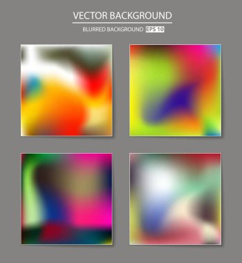 Soyut Yaratıcı konsept vektörü çok renkli bulanık arkaplan seti. Web ve Mobil Uygulamalar için, sanat örnekleme şablonu tasarımı, iş bilgileri ve sosyal medya, modern dekorasyon