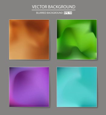 Soyut Yaratıcı konsept vektörü çok renkli bulanık arkaplan seti. Web ve Mobil Uygulamalar için, sanat örnekleme şablonu tasarımı, iş bilgileri ve sosyal medya, modern dekorasyon