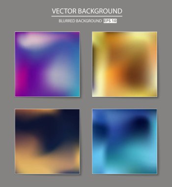 Soyut Yaratıcı konsept vektörü çok renkli bulanık arkaplan seti. Web ve Mobil Uygulamalar için, sanat örnekleme şablonu tasarımı, iş bilgileri ve sosyal medya, modern dekorasyon