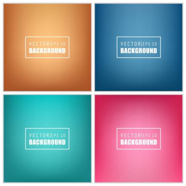 Soyut Yaratıcı konsept vektörü çok renkli bulanık arkaplan seti. Web ve Mobil Uygulamalar için, sanat örnekleme şablonu tasarımı, iş bilgileri ve sosyal medya, modern dekorasyon