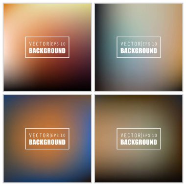 Soyut Yaratıcı konsept vektörü çok renkli bulanık arkaplan seti. Web ve Mobil Uygulamalar için, sanat örnekleme şablonu tasarımı, iş bilgileri ve sosyal medya, modern dekorasyon